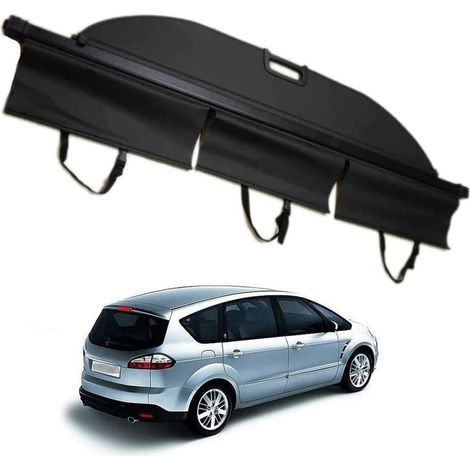 Ausziehbare Kofferraumablage für Ford S-Max (2007–2015) – Gepäckraummatte mit Trennwandhalterung (1/5)