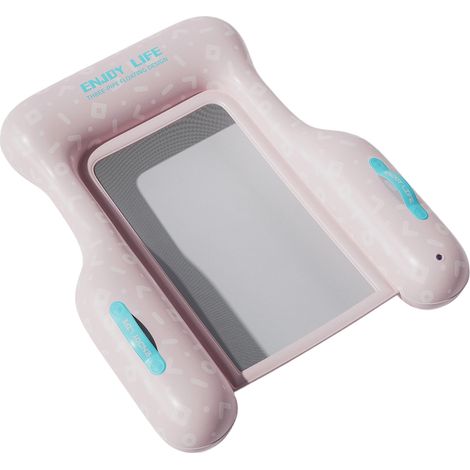 Bouée Gonflable 3 Chambres à Air Pêche aux Pêches, Matelas Flottant PVC Pliable 105x110 cm, Chaise Longue de Piscine pour Extérieur