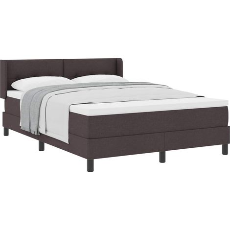 Maison Exclusive - Boxspringbett mit Kopfteil Dunkelbraun 190 x 1