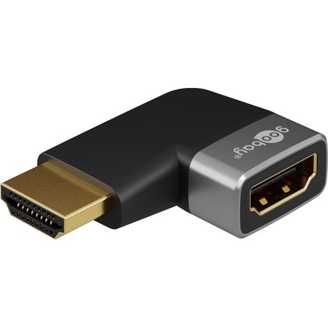 Adattatore HDMI™ angolare 90° orizzontale, 8K/60Hz, Presa HDMI™ (tipo A)  Spina HDMI™ (tipo A) 90°.