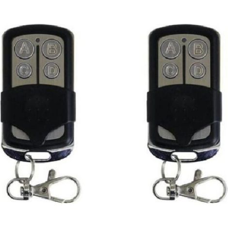 Télécommande Universelle - 433,92 MHz - 4 Canaux - Pour Portail et Garage - Lot de 2 (1/3)