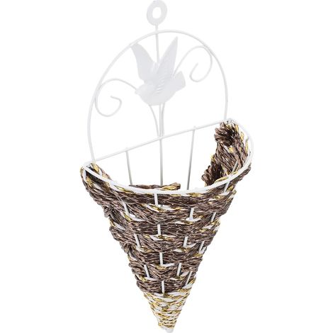 Jardinière murale Toyvian en tissu marron, empilable avec pot intérieur amovible (1/5)