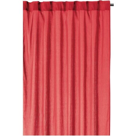 Rideau de Fenêtre à Œillets en Pur Lin Lavé Currant 140 x 280 cm - PANGIVO (1/4)