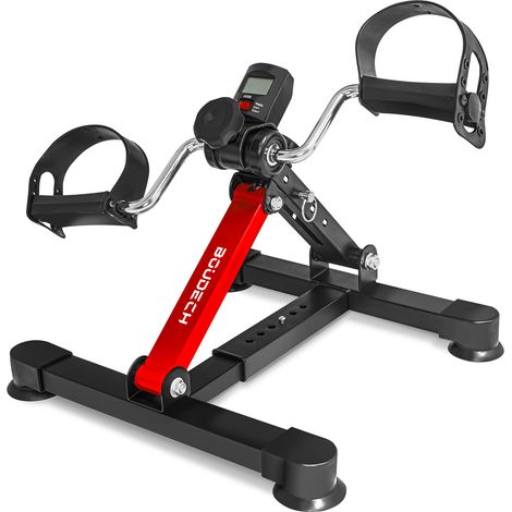 Kicker - Pedaliera per riabilitazione con display LCD, mini cyclette per braccia e gambe, resistenza regolabile