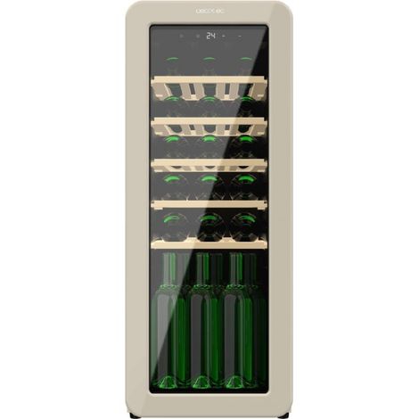 Cecotec Cave à Vin 24 Bouteilles Rétro Bolero Grandsommelier Origin 24 Hit Beige, Finition Beige, Contrôle par écran LED, Temp (1/3)