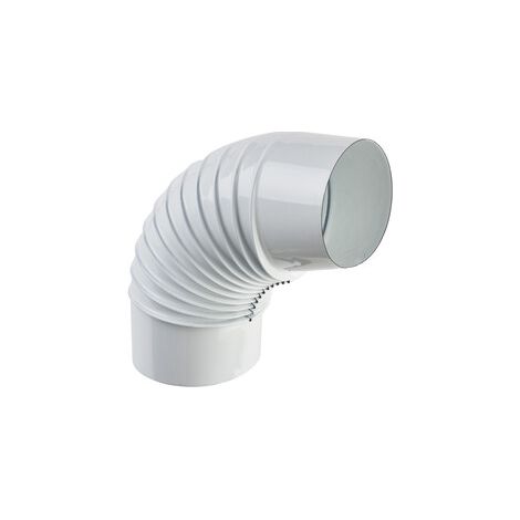 CURVA PORCELLANATA PIEGHETTATA 90 D 12CM BIANCO CLASSIC