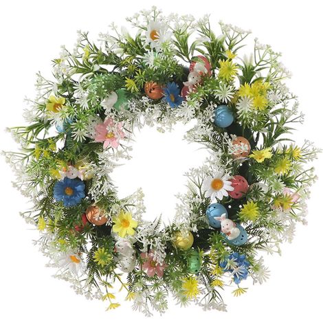 Guirlande Printemps - Guirlande Artificielle Florale 40 cm - Pour Porte Extérieure Intérieure Mur Clôture Cheminée Patio - 1 Pièce (1/5)