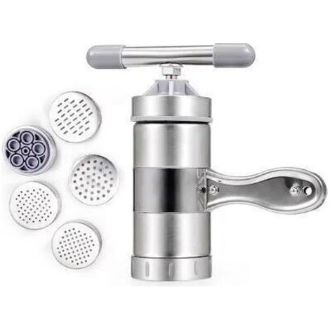 Prensa para fideos de acero inoxidable, utensilio de cocina, hueca, hecha a mano (1/5)