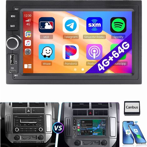 Carplay Android 15 Autoradio Pour VW Polo 9N Golf 4 Passat B5 T5 GPS RDS BT 1+32G (1/5)