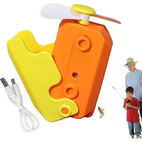 Ventilateur personnel, ventilateur de poche, mini ventilateur portable, appareil de refroidissement portable rechargeable pour les voyages, le travail et les activités de plein air - jaune (1/5)