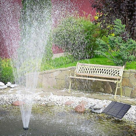 Pompe à eau solaire avec panneau solaire, pompe de fontaine, piscine, bassin, arroseur de jardin, convient aux bassins/étangs/jardins pour l'abreuvement des oiseaux (type simple). (1/5)