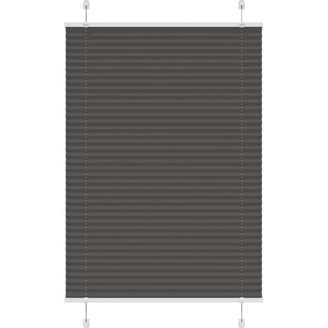 Plissee Schwarz 95x100 cm Stoffbreite 94,4 cm Polyester