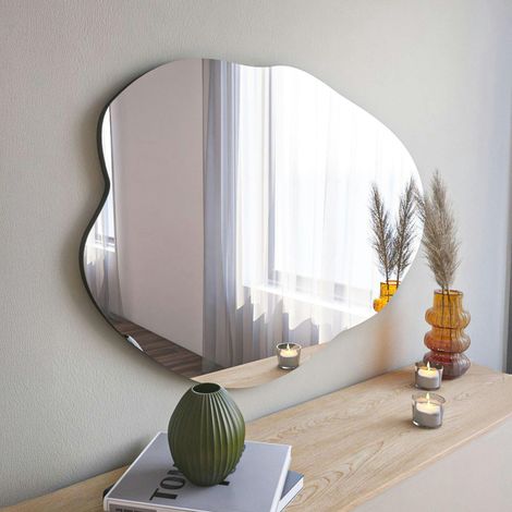 Miroir design organique forme libre 85 cm - style naturel CODY (1/5)