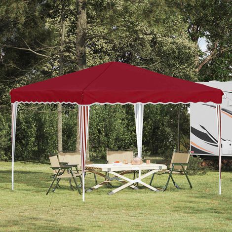 Pop-up Partyzelt Bordeauxrot 288 x 288 x 245 cm Oxford-Stoff