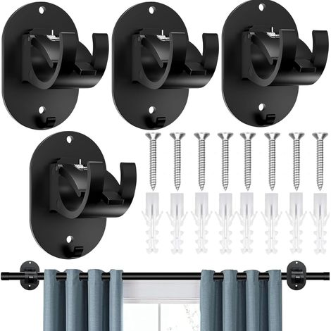 Support Tringle Rideaux sans Percage, Accroche Rideau sans Percage, Supports de Tringle Auto Adhésifs, Support AméLioré Rideaux, la Salle de Bain (1/5)