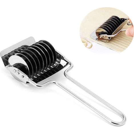 Machine à Pates, Machines en Acier Inoxydable Machine à pates, Manuel Machine à Nouilles, pates à Spaghetti Rouleau à Pate Cutter Outil de Cuisine Outils de Cuisson Patisserie- (1/5)