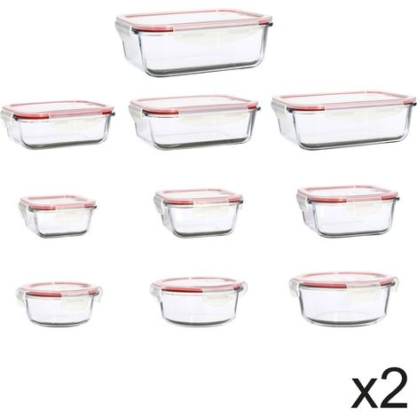 Set de 20 boîtes hermétiques en verre, CLÉMENTINE (1/5)
