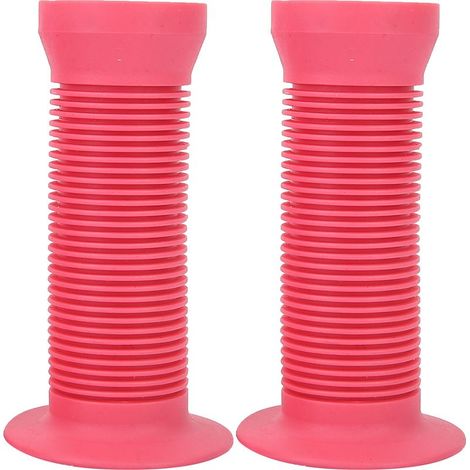 Guidon antidérapant pour trottinette enfant, poignées vélo rose, lot de 2 poignées de guidon ajustables (1/5)