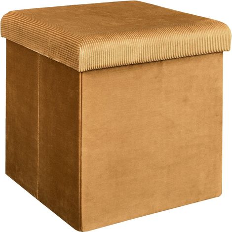 Pouf côtelé et velours collection DIANE (1/5)