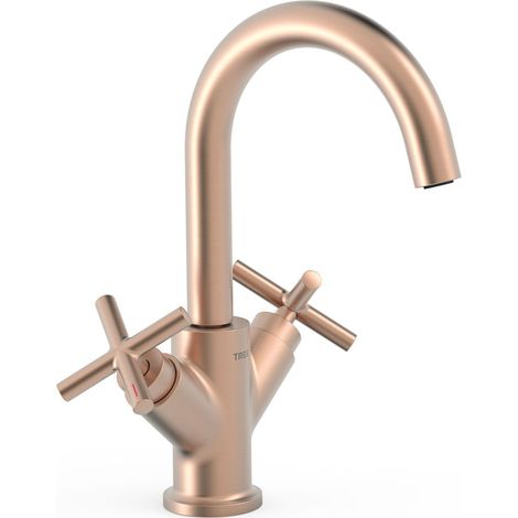 TRES 28310301OPM MONT BLANC Grifo Bimando Para Lavabo Oro Rosa Mate - ref: 28310301OPM (1/2)