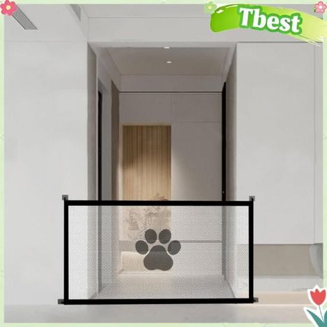 Tbest Barrière pour chien d'intérieur Barrière d'intérieur en sans poinçon pour chien, clôture de pour animalerie jouet Grand 30cm (1/5)