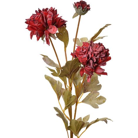 Fleur artificielle décorative en plastique rouge pour bouquet et vase 68 cm - PANGIVO (1/2)