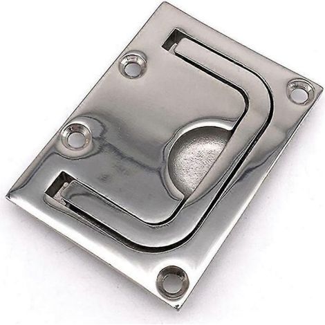 Poignée De Levage Encastrée - Acier Inoxydable 316 - Pour Trappe Armoire Casier Bateau - 7,5 X 5,6 Cm - 1 Pièce (1/5)