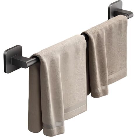 Porte-serviettes mural sans perçage - accessoires de salle de bain (gris 40 cm) (1/5)