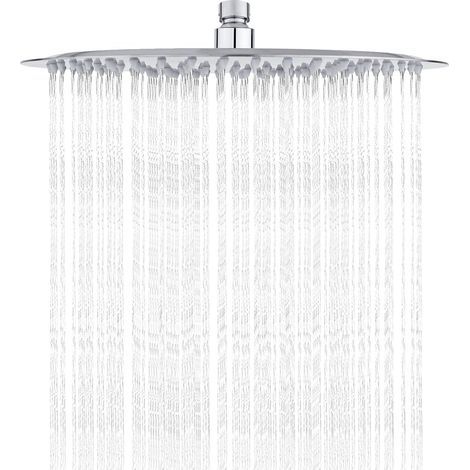 Pommeau de douche en acier inoxydable, rond 30cm, filetage 12 pouces, pivotant à 360° (1/5)
