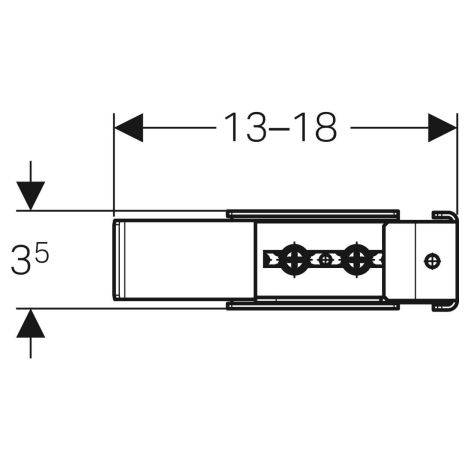 Equerre à angle rentrant Geberit Duofix (1/3)