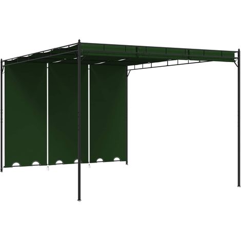 vidaXL Gazebo 4 x 3 x 2,3 m Verde Poliestere e Acciaio