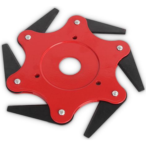 Cabezal de desbrozadora extremadamente duradero, fabricado en acero 65Mn, para cortacéspedes de exterior. Repuesto ideal para desbrozadoras de hilo. (1/5)