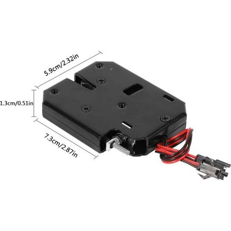 Serratura magnetica elettromagnetica di sicurezza a 12 V CC per cassetti e armadietti, per sistemi di controllo accessi (con interruttore di rilevamento) (1/4)