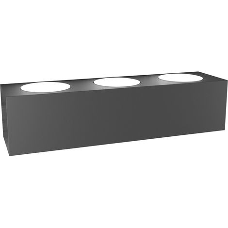 Applique Moderna Plate Metallo Grigio Antracite 6 Luci Gx53 (1/4)