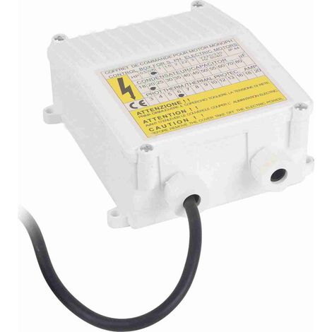 Boîtier de commande pompe ABS protection thermique intégrée pour pompe immergée puits profond domestique 0.55KW 0.5HP 20uf 5A prise UE 220V (1/5)