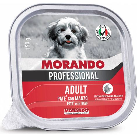 CIBO CANE MORANDO VSC 150 G PATE MANZO - 22 pezzi