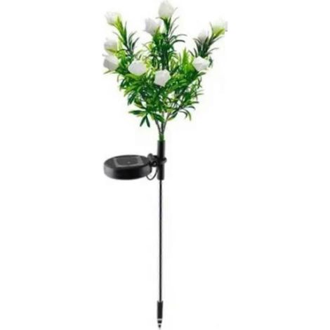 Lampe solaire Solaire Powered Fleur Shape Jardin Lampe - étanche & Scratch-Resistant - cour & Jardin – Blanc (1/5)