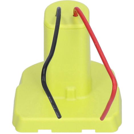 Akkuadapter mit glänzendem ABS-Gehäuse und Stromanschluss für Ryobi One Industriegeräte (18 V)