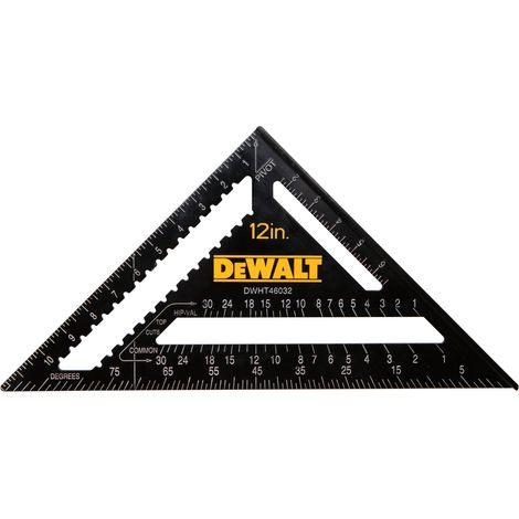 Dewalt DWHT46032-0 Rafter Layout Square 12in DHT046032