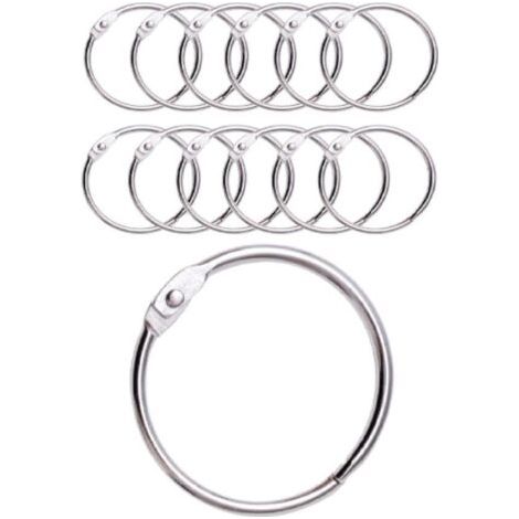 BUNTHAUS Couleur Métallique 12 Anneaux de Rideaux Douche avec Crochet en Métal  Anneau Circulaire ouvrable de 50 mm pour Rideaux, Salle de Bain, Maison, Classeurs (1/5)
