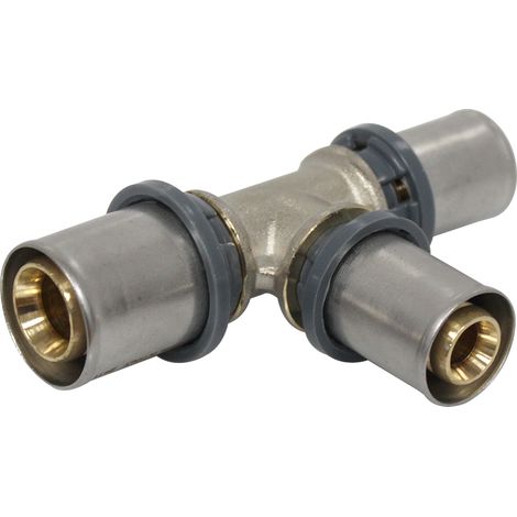 Raccord multicouche à sertir TH - Té inégal Ø20x2,0 - Ø16x2,0 - Ø16x2,0 - Arcanaute (1/5)