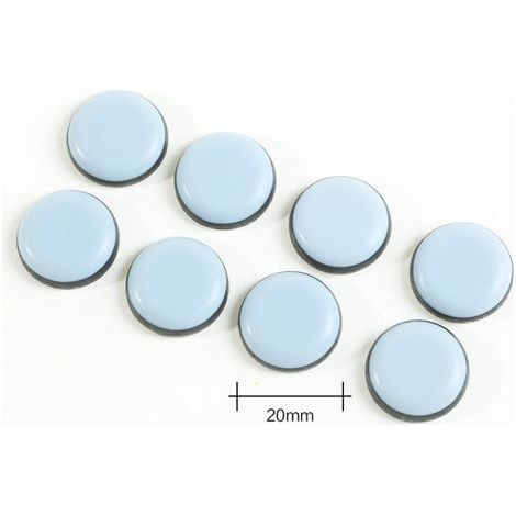 24 pieces for furniture, 20 mm (round) – Sliding furniture glides – for self-adhesive furniture, glides for chairs, sofas, and desks (1/5)