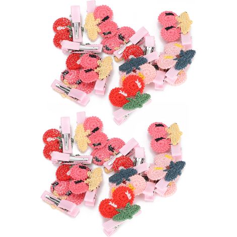 Accessoire Toilettage Chien Chat - Épingle À Cheveux Style Cerise - Pour Petit Animal De Compagnie - Lot De 20 Pièces (1/5)