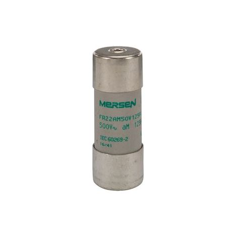 fusible cartouche - 22 x 58 - am - 125a - 500v - avec percuteur - boite de 10 - mersen s201312