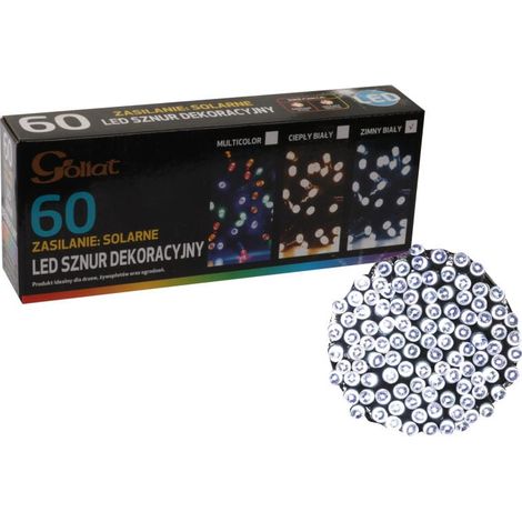 Luci per albero di Natale, 60 LED, luce bianca fredda solare (1/3)