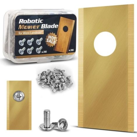 Lame de Rechange en titane. 30pièces lame tondeuse. lame Robot tondeuse à gazon avec vis pour Worx Landroid. Lame tondeuse de rachange S'applique également à LandXcape. Zoef Robot und Einhell