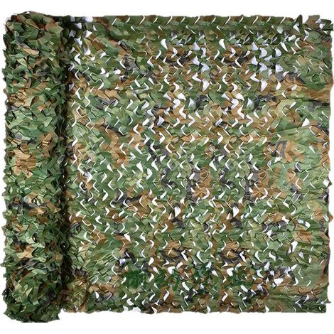 Filet de camouflage - Filet de camouflage jungle verte - Filet d'ombrage décoratif - Respirant - 3 m x 4 m (1/4)