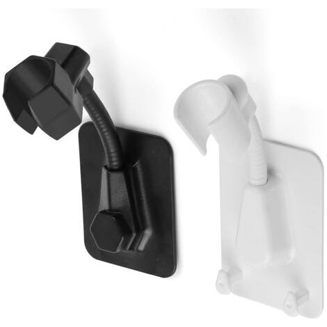 Support de Pommeau de Douche 2 pièces, Support Mural de Pommeau de Douche Universel Ajustable et Rotatif à 360 Degrés, Accroche Pommeau de Douche à Coller Non perforant Pour la Salle de Bain. (1/5)