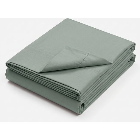 Tonne Spannbettlaken Extra lang 140x190 cm aus Baumwolle - Dunkel Grün (1/4)