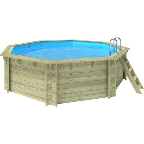 Piscine en bois 4,71x4,72 - H.1,20 m  autoportante